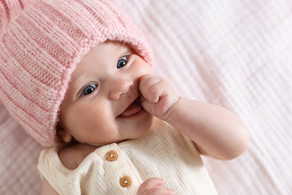 infant smiling